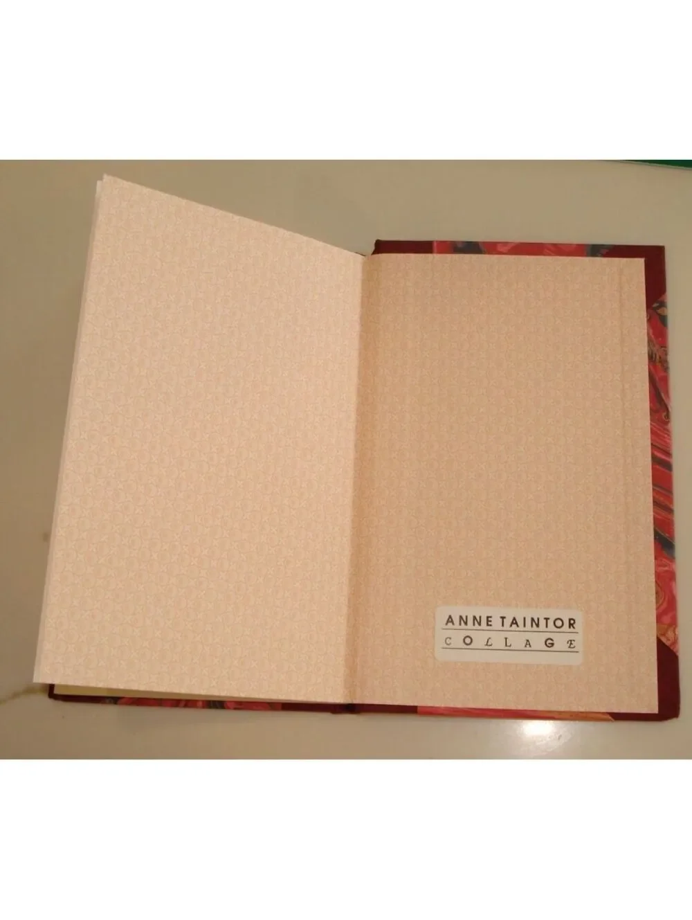 BNWOT- Anne Taintor Blank Journal W/ Marbled Red Cover by G. Lalo made in France